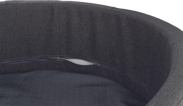 Крісло-лежанка для собак TRIXIE CityStyle, 80x65 см, темно-зелене - овальне ліжко для середніх собак, зручне та миється, 37733