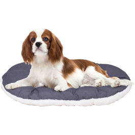 Лежанка для собак та котів FERPLAST - м'яка, миюча, 65x42 см, M, бежева, плюш та бавовна