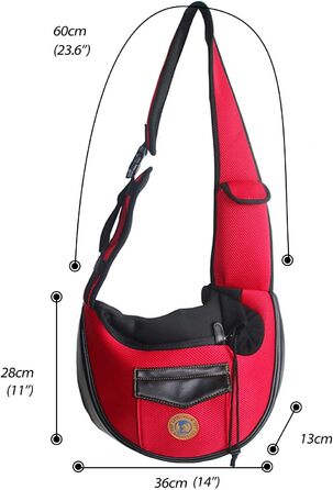 PETCUTE Сумка-переноска для собак, для маленьких собак, переноска для цуценят, дихаюча сітка, транспортна сумка, 9 кг, червона