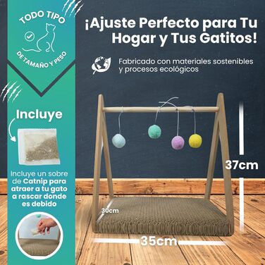 Когтеточка для великих котів з 5 іграшковими м'ячами, двостороння поверхня, посилена стійкість