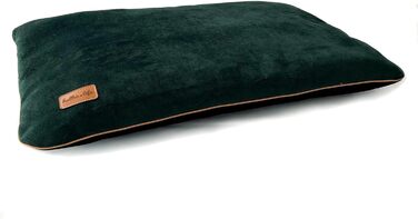 М'яке собаче ліжко з велюру, 90x60 см, зелений (M)