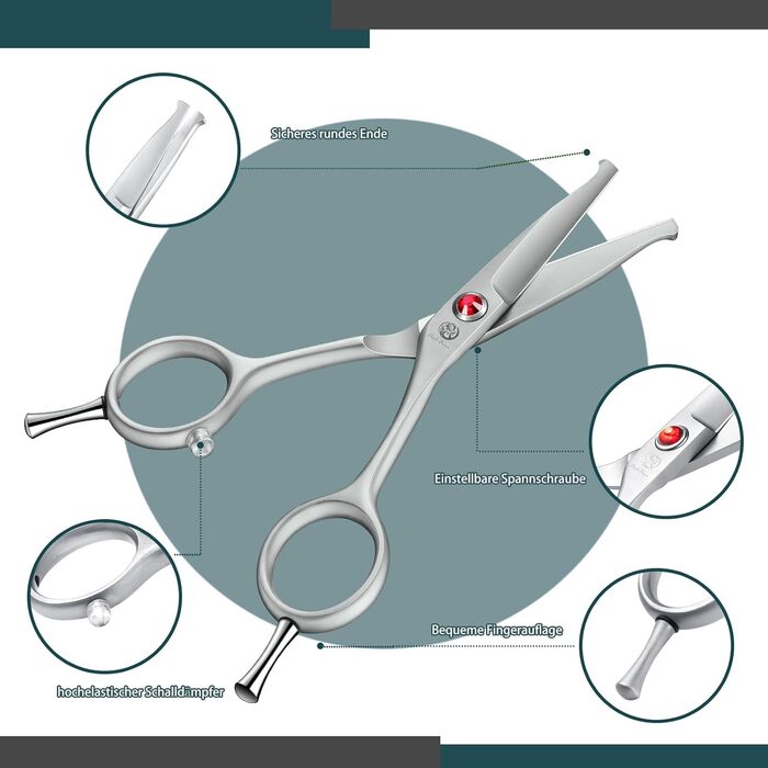 Ножиці для грумінгу собак Purple Dragon Kleine Hundeschere, професійні, з покриттям та демпфером