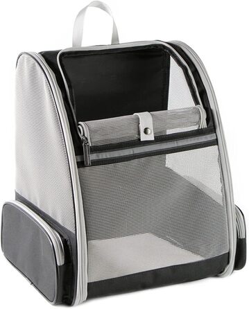 Рюкзак для собак та котів PETCUTE, дихаючий, для маленьких тварин до 7 кг, складний, для подорожей та кемпінгу (чорний)