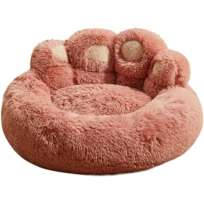 SWZEC Elegare Lidi - Велике ліжко для тварин у вигляді лап (S - 50см, Рожеве)