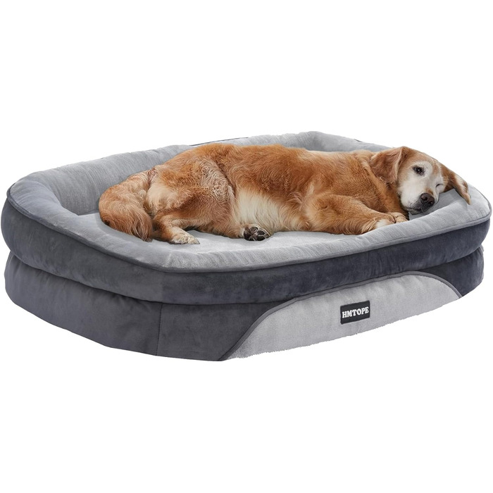 Ортопедичне ліжко для собак, лежанка-софа з валиками для шиї, кошик для собак з антиковзким дном, знімне та пральне, для маленьких собак, 71 x 53 x 14 см