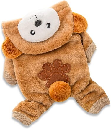 Теплий зимовий комбінезон для собак Galatée (XL, Коричневий) - теплий та зручний одяг для маленьких та середніх собак