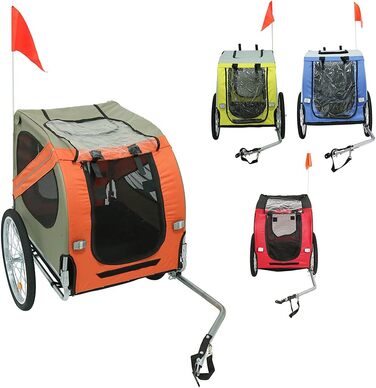 Багатофункціональний велопричіп 2-в-1: для дітей та домашніх тварин. Велосипедний візок-причіп для 2-х осіб (137x73x90 см, помаранчевий)