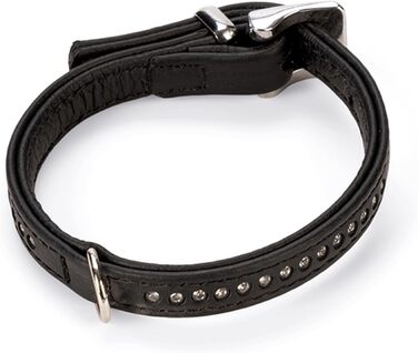 Karlie Halsband Vintage Strass: чорний намисто з стразами, розмір L (30 см x 17 мм), дворядне