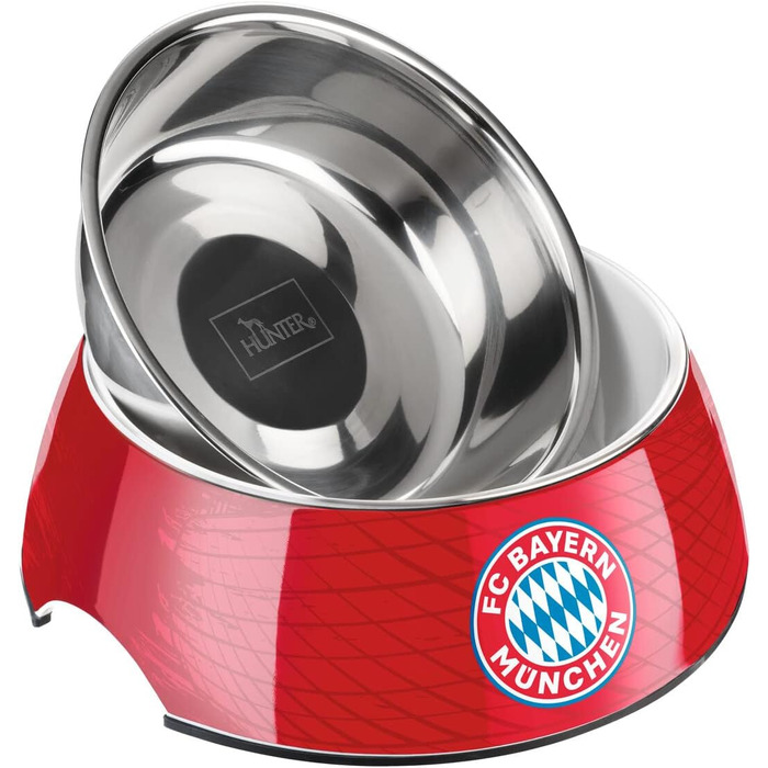 Набір для їжі та води Hunter FC Bayern München з меламіну, 350 мл, червоний