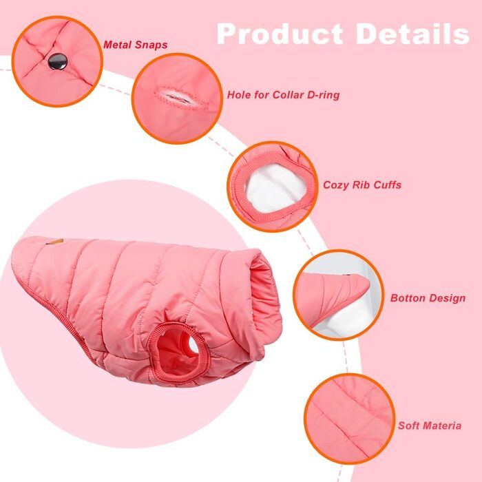 Тепла куртка для собак Meioro: зимовий пуховий жилет для французького бульдога, мопса та інших порід