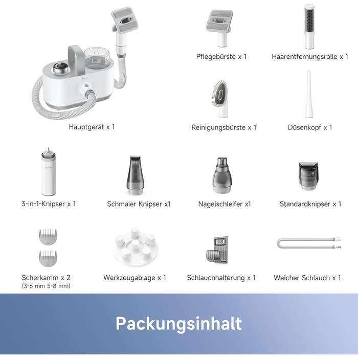 Пылесос для ухода за домашними животными Mova G1 Pro: 7-в-1, 4 уровня мощности, 11kPa, тихая работа