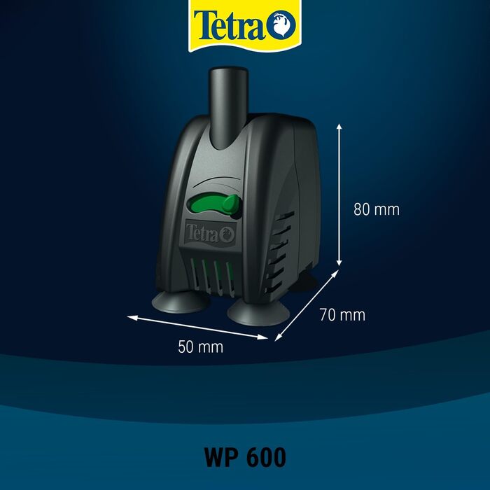 Tetra WP 600 - потужна водяна помпа для акваріумів 80-200 л з регулюванням потоку, для чистої та прозорої води