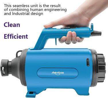 Фен для собак Blower Pet Dryer – сушарка для шерсті домашніх тварин з нагрівом, безступінчате регулювання, 3.8 PS, Peacock Blue