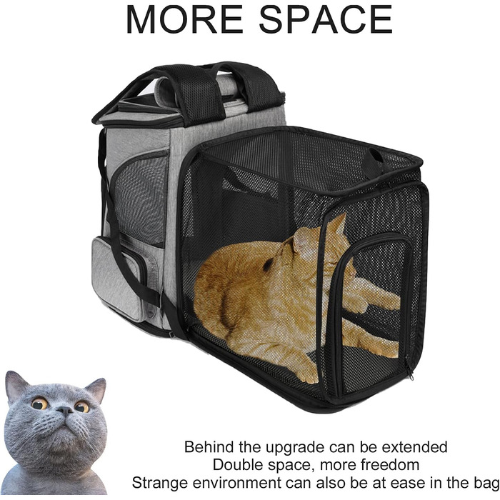 Рюкзак для собак, дихаючий, складаний, переноска для тварин, рюкзак-переноска для собак та котів