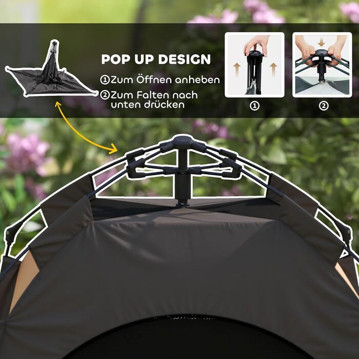 Паві Гат Тент для собак та котів, будиночок для тварин на вулицю, намет-типі, з мішком для перенесення, коричневий