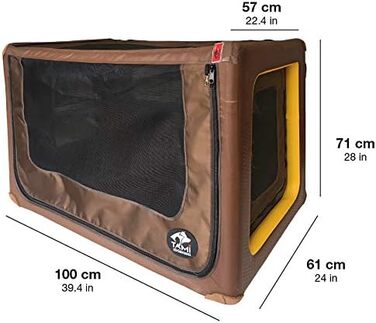 Транспортна переноска для собак Tami Backseat L: переноска-клітка для автомобіля, автотранспортна переноска для собак, переноска для собак, клітка для собак