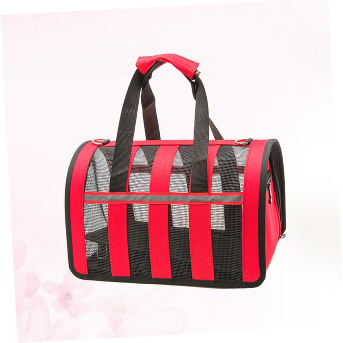 Прозора регульована переноска для домашніх тварин Toddmomy з сітчастою конструкцією, дихаюча та міцна. Маленька переноска для собак на винос з регульованим плечовим ременем. Практична переноска для транспортування.