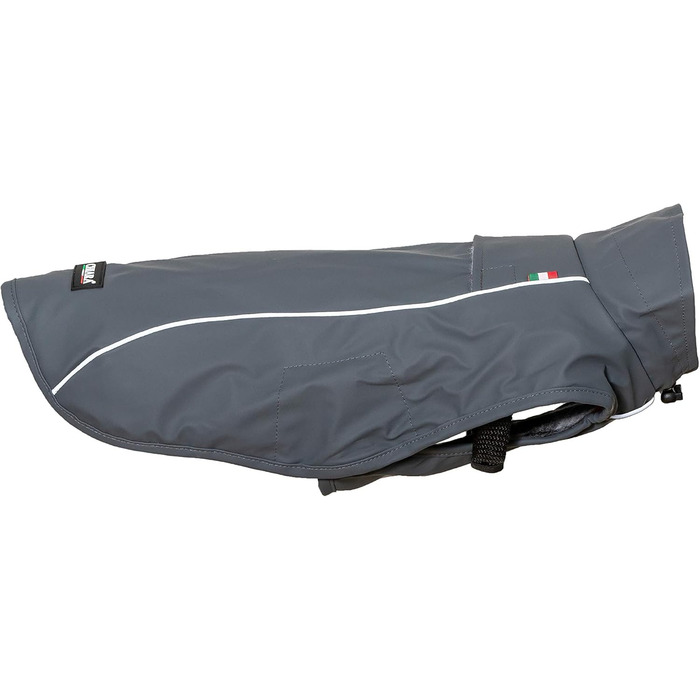 Водонепроникна куртка для собак CHIARA Finn, розмір XL, сірий колір. З флісовою підкладкою, відбиваючими смугами, для будь-якої породи. Машинне прання.