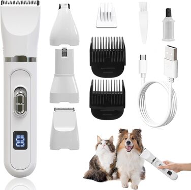 Триммер для собак Leise: догляд за кігтями та шерстю. LED-підсвітка, для собак та котів.