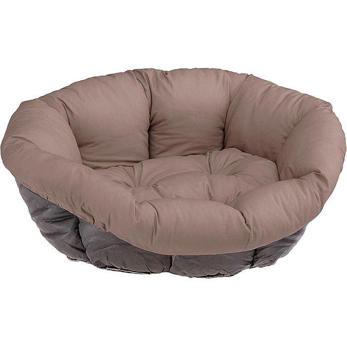 Крісло-лежанка для собак та котів Ferplast SOFA 'CUSHION' - м'яка лежанка з бавовняною подушкою, сірого кольору, 114 x 83 x 37 см