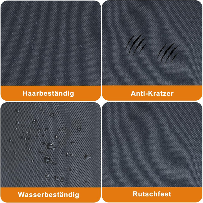 Захист для багажника автомобіля Alfheim для собак - водовідштовхуючий та легкий у догляді - універсальний. Килимок для багажника з захистом краю навантажувальної рамки (сірий)