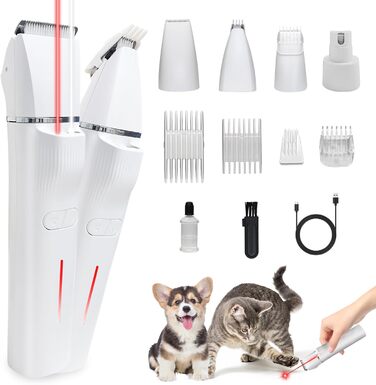 Професійний триммер для собак Paw Trim Pro 5-в-1: стрижка, шліфування кігтів, LED-підсвітка, лазерний цілик