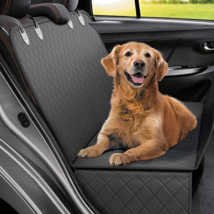 Захисний чохол на сидіння автомобіля для собак, 5 шарів, лежанка для собак, водовідштовхувальний, стійкий до подряпин, нековзний, універсальний з боковими клапанами та блискавкою, для авто, SUV, вантажівок