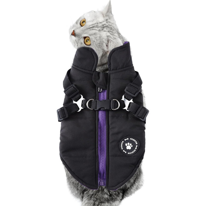 Тепла жилетка для собак з повдком, водонепроникна куртка для собак з повдком, для середніх та великих собак, зелений (чорний, XL)