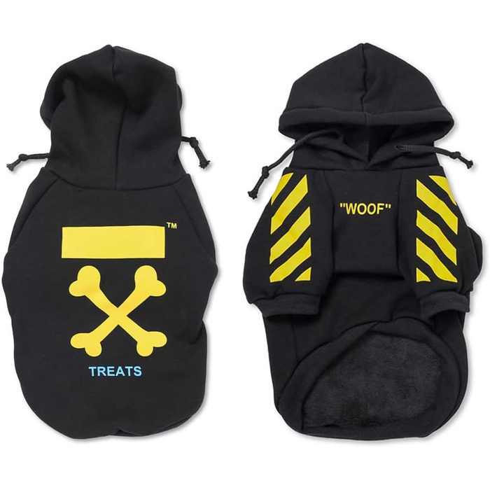 Жовтий теплий зимовий одяг для собак, курточка-худі для маленьких порід (Шнауцер, Коргі, Французький бульдог, Тедді) XXL