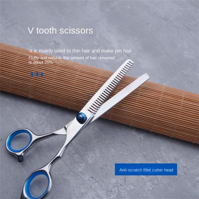 Набір професійних ножиць для собак, 5 в 1, з нержавіючої сталі, для грумінгу собак, котів та інших домашніх тварин. Включає: ножиці для фінішу, 2 вигнуті, 1 пряма, гребінець для грумінгу. Для догляду за всім тілом, обличчям, носом та вухами.