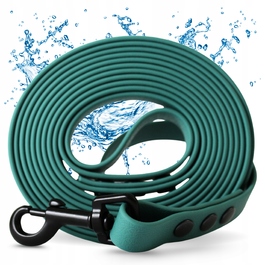 Повідець для собак (малих та великих) 15м, водонепроникний, міцний, довгий/короткий, колір Petrol