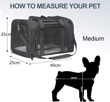 Транспортна сумка для кота/собаки Levoberg: складана переноска, сумка-переноска, дихаюча, середній розмір (Lila, M)