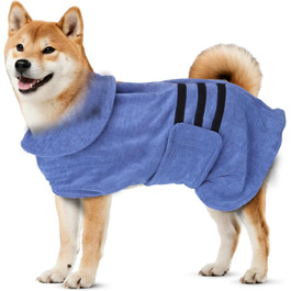 Рушник для собак та котів Nobleza з мікрофібри, швидковисихаючий, надзвичайно поглинаючий, 5 розмірів, колір блакитний (M)