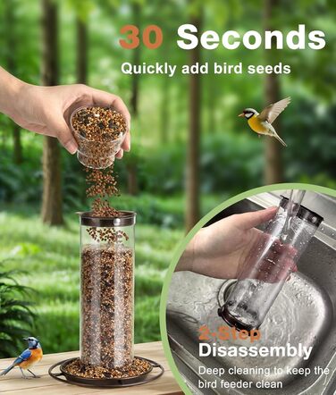 Металевий годівник для птахів, підвісний, 0,36 кг - цілорічне годування, для саду та тераси