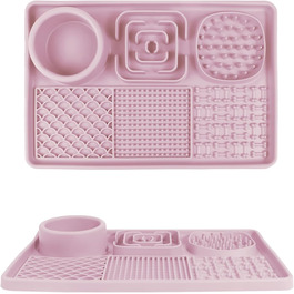 Силіконовий килимок для собак та котів Upgrade XL з великим присоском (без BPA) - Рожевий