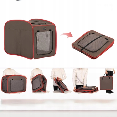 Переноска для собак PetsFit, коричнева, L/XL (64 см x 79,5 см x 56 см)
