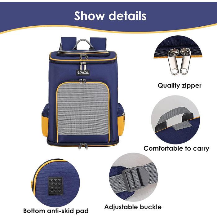 Рюкзак для собак та котів PETCUTE, дихаючий, з висувною підстилкою, прозоре вікно, складаний, з безпечним шнуром, для подорожей, Malachitgrün+Weiß