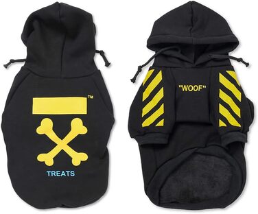 Жовтий теплий зимовий одяг для собак, курточка-худі для маленьких порід (Шнауцер, Коргі, Французький бульдог, Тедді) XXL