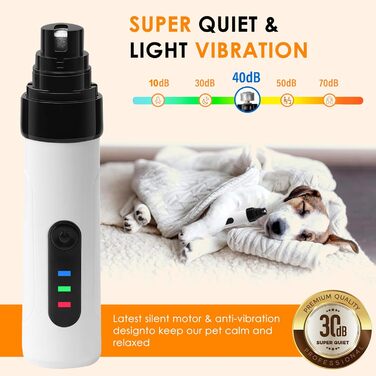 Електричний точило для собачих кігтів Krallenschleifer, USB, тихе точило для собак та котів великих, середніх та малих порід