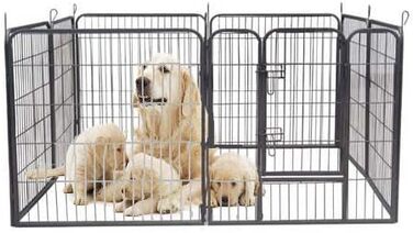 Загорожа для цуценят MYPETS, 8 секцій, 80x60 см, манеж для собак, металевий вольєр для молодих собак