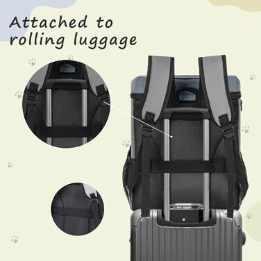 ANILD Рюкзак для собак, сумка для подорожей з TSA, 2 миски, органайзер для собак, для походів, кемпінгу