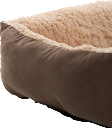 Крісло-ліжко для собак ESTEXO, м'яке, 75x60x19 см, коричневий/бежевий