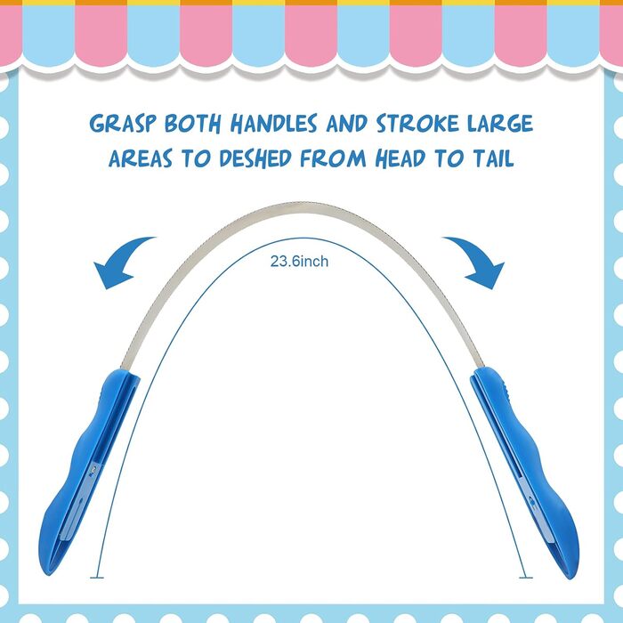 KALAMANDA Щітка для грумінгу собак та котів, двостороння, з нержавіючої сталі, з гребінцем, для грубої та тонкої шерсті, для догляду за кіньми