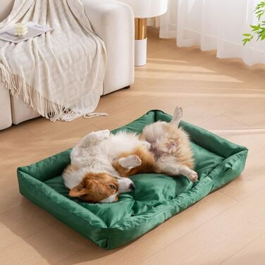 Водонепроникне лежанка для собак M&Catree, прямокутна, миється, м'яка, для собак та котів - 50x60x7 см, темно-зелений