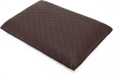 М'яке ліжко для собак Eite: комфортне халатне ліжко для домашніх тварин 54x37 см, коричнева еко-шкіра