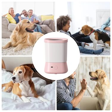 Очищувач лап для собак - Pink, 2 швидкості, проти розбризкування, з м'якими силіконовими смужками, для подорожей