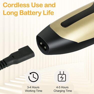 Професійна машинка для стрижки собак Leise, бездротова, IPX7, для довгої та густої шерсті, жовта