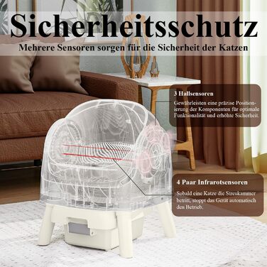 Автоматичний лоток для котів з самоочищенням, 10л, XL, білий