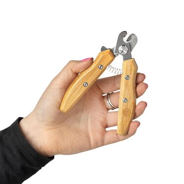 Ножиці для грумінгу собак та котів Mikki бамбукові з безпечним стопором, мікрозубчасті