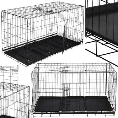 Клітка для тварин Springos з двома дверцятами, 60 x 50 x 42 см (61 x 130 x 70 см)